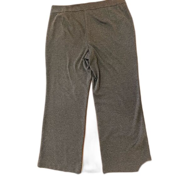 Lane Bryant Herringbone Wide Leg Pull On Pants Plus 18/20 Gray Stretch Workwear - Picture 2 of 6